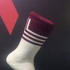 Walsh Crew Sports Socks - Maroon/White