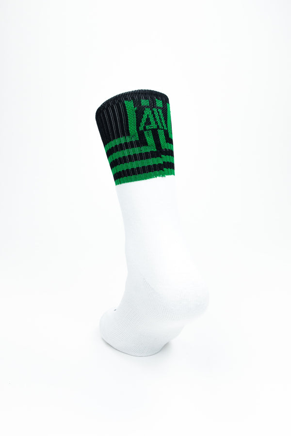 Walsh Crew Sports Sock-Black/Green
