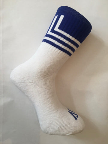 Walsh Crew Sports Sock-Blue/White