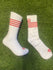 Walsh Crew Sports Socks- White/Red