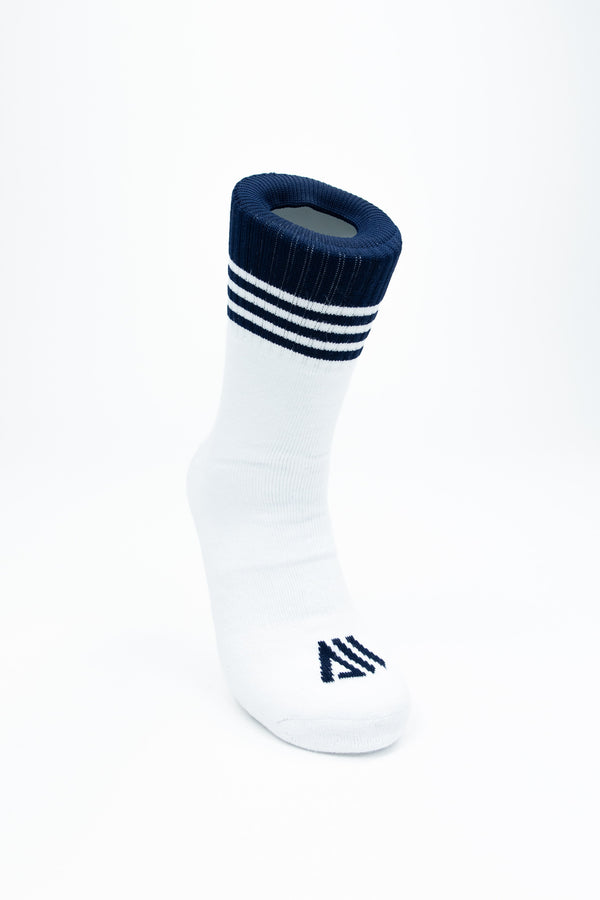 Walsh Crew Sports Socks - Navy/White