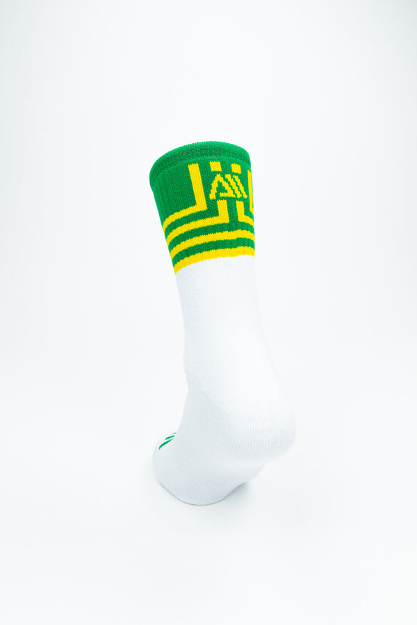 Walsh Crew Sports Socks - Green/Yellow
