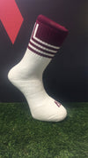 Walsh Crew Sports Socks - Maroon/White