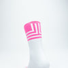 Walsh Crew Sports Socks - Pink/White