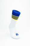 Walsh Crew Sports Socks - Blue/Yellow/White