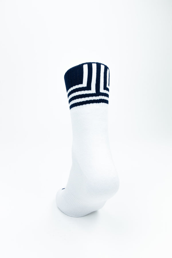 Walsh Crew Sports Socks - Navy/White